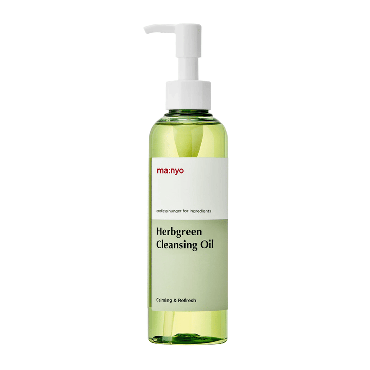 ma:nyo Herbgreen Cleansing Oil čistilno olje s črpalko, nežno oljno čiščenje, ki učinkovito odstranjuje ličila in čisti pore