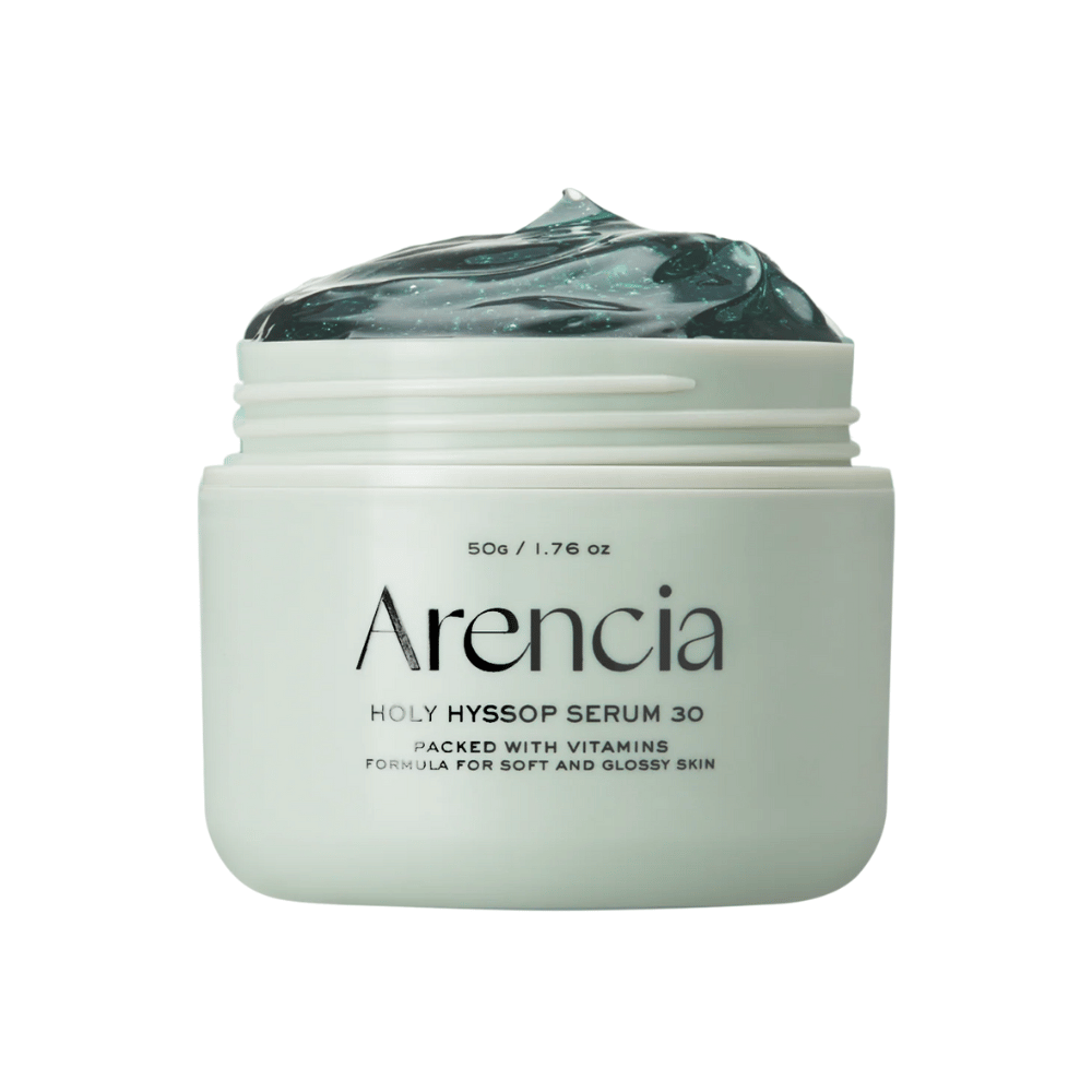 Arencia Holy Hyssop Serum 30 – močan vitaminski serum s francoskim izvlečkom izopa, ki mehča kožo in izboljšuje sijaj ter elastičnost.