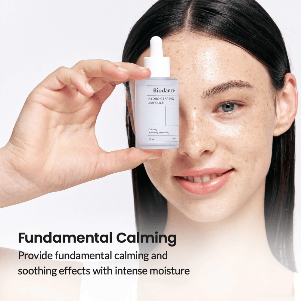Biodance Hydro Cera-Nol Ampoule – Pomirjujoče in intenzivno vlaženje.

💧 Globoko vlaženje – Preprečuje suhost in krepi kožno vlažno pregrado.
🌿 Pomirjujoč učinek – Zmanjšuje draženje in rdečico za občutljivo kožo.
🛡️ Ščiti kožo – Izboljšuje elastičnost in krepi kožno pregrado.

Popolno za uravnoteženo, navlaženo in sijočo kožo!