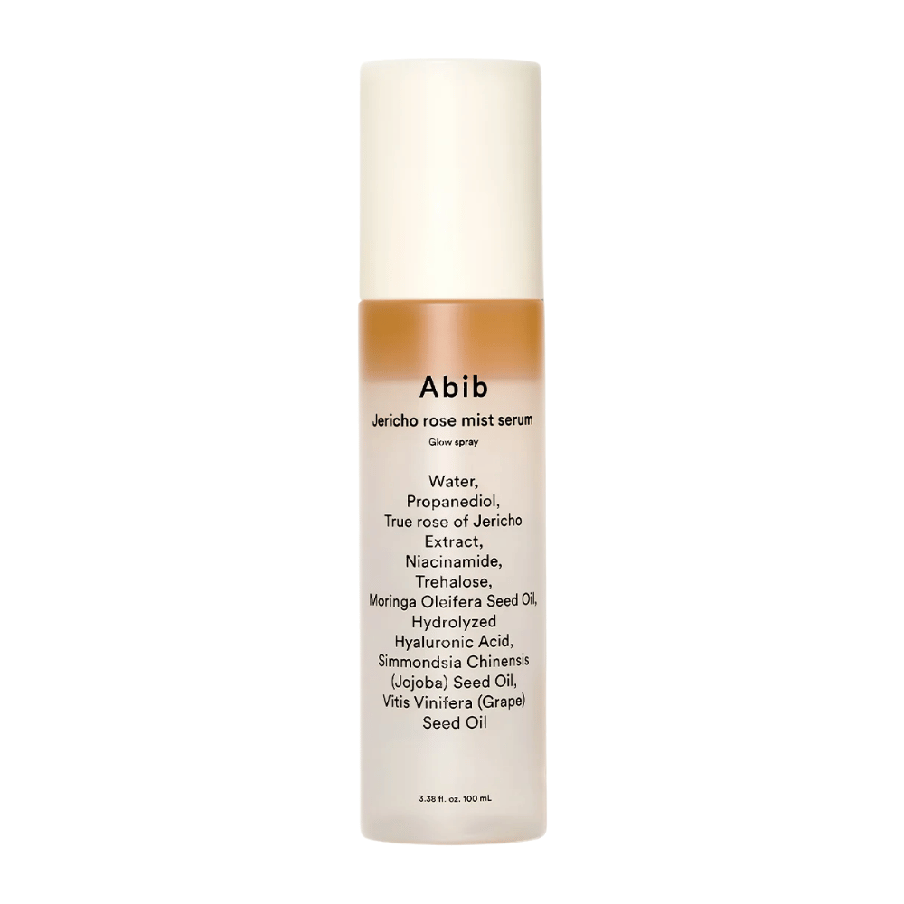 Slika izdelka Abib Jericho Rose Mist Serum 100 ml. Vlažilni obrazni sprej s hialuronsko kislino in rožo iz Jericha.