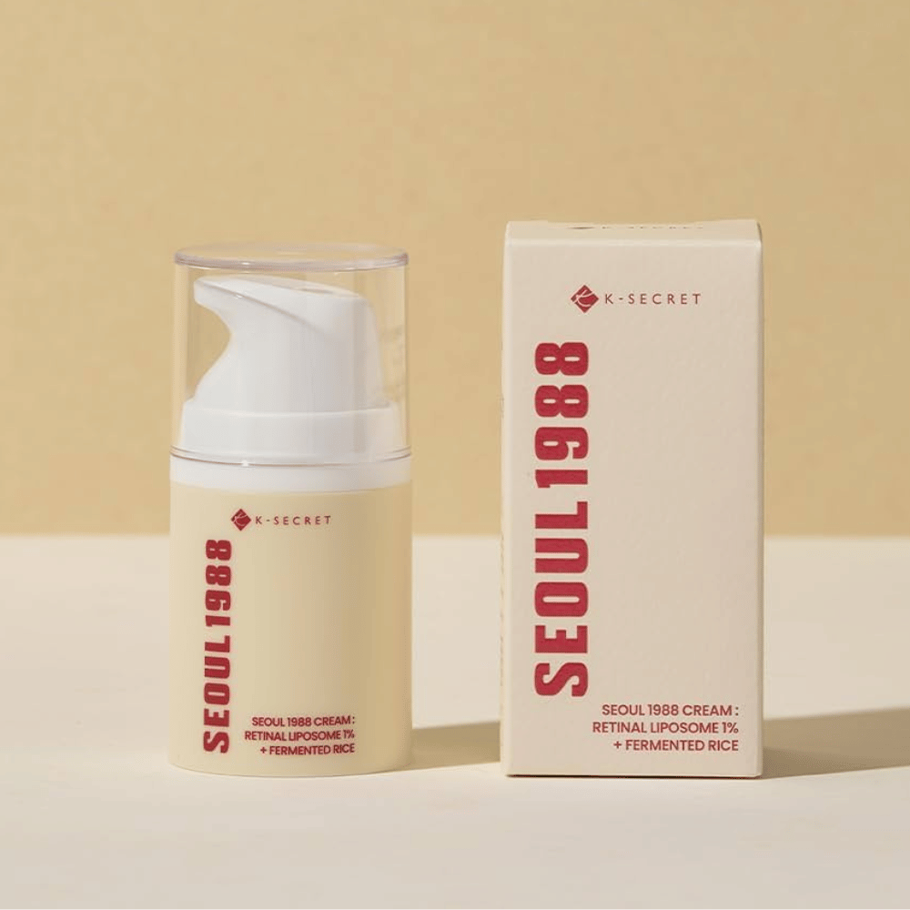 Slika izdelka z embalažo za SEOUL 1988 Cream : Retinal Liposome 1% + Fermented Rice 50ml