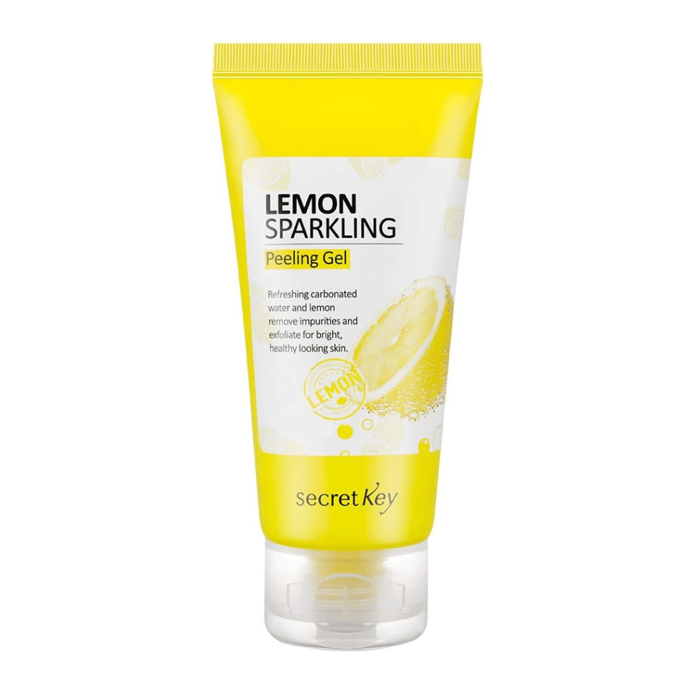 Secret Key Lemon Sparkling Peeling Gel – korejski piling gel s karbonizacijo in izvlečkom limone, ki čisti pore in izenačuje ten kože.