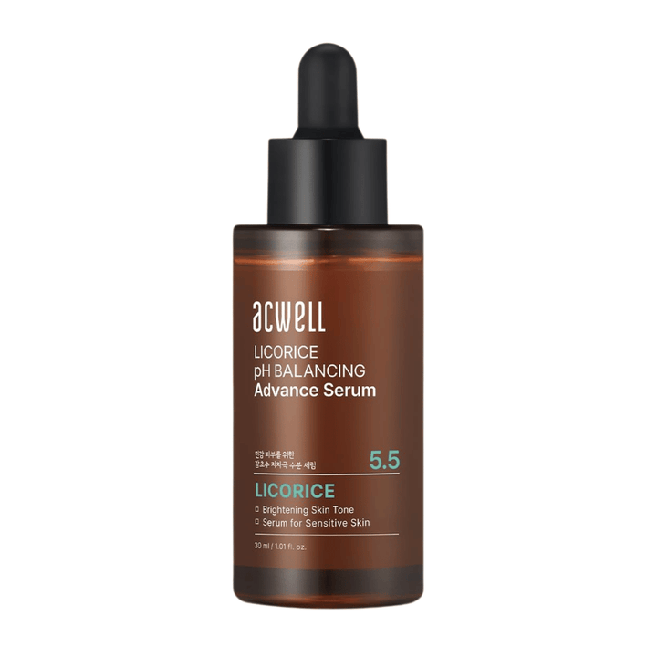 Čista izrezana slika izdelka Acwell Licorice pH Balancing Advance Serum na svetlem ozadju.