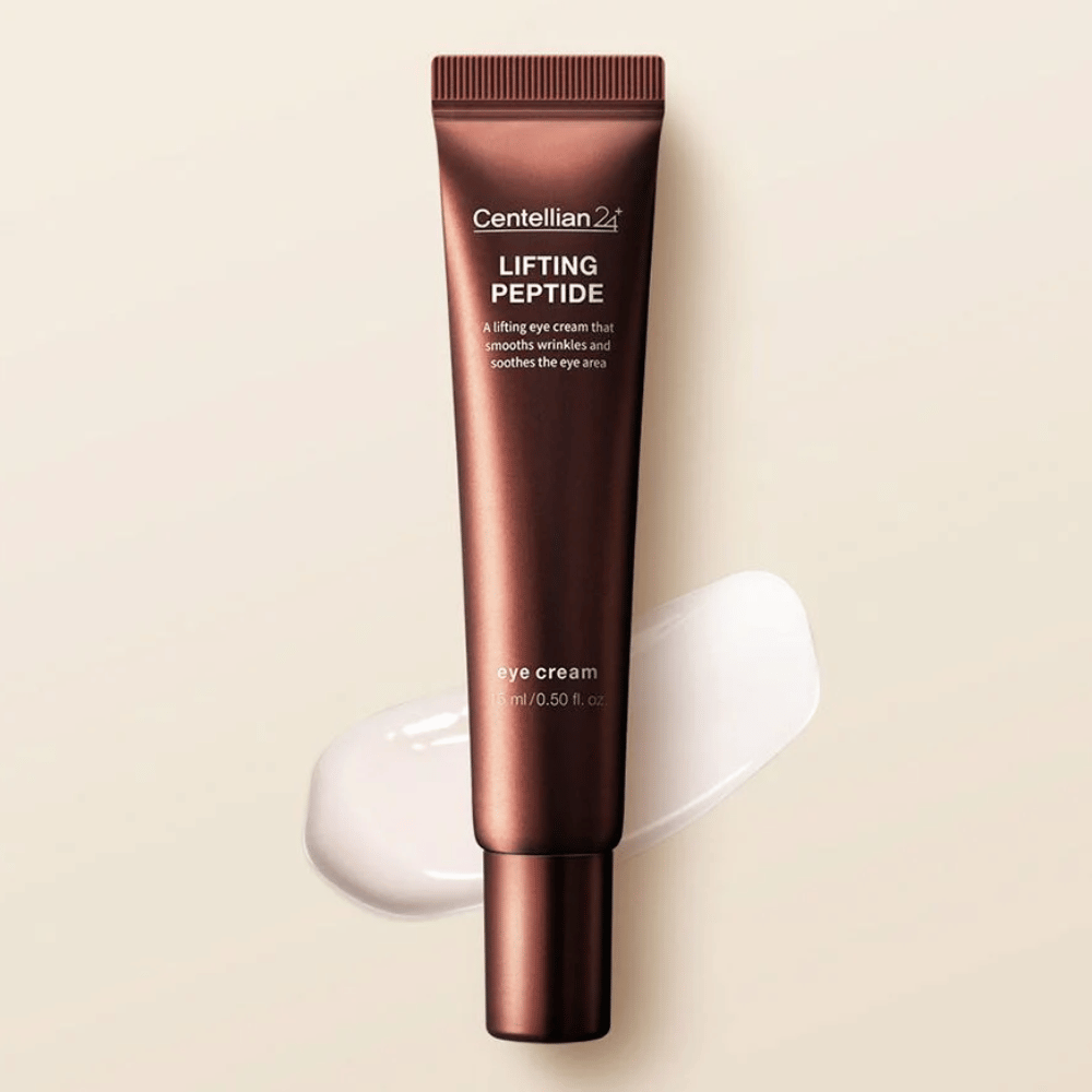 Centellian24 Lifting Peptide Eye Cream krema za oči – korejska krema za oči s peptidi, ki pomagajo navlažiti kožo okoli oči in zmanjšati vidnost drobnih linij in gub.