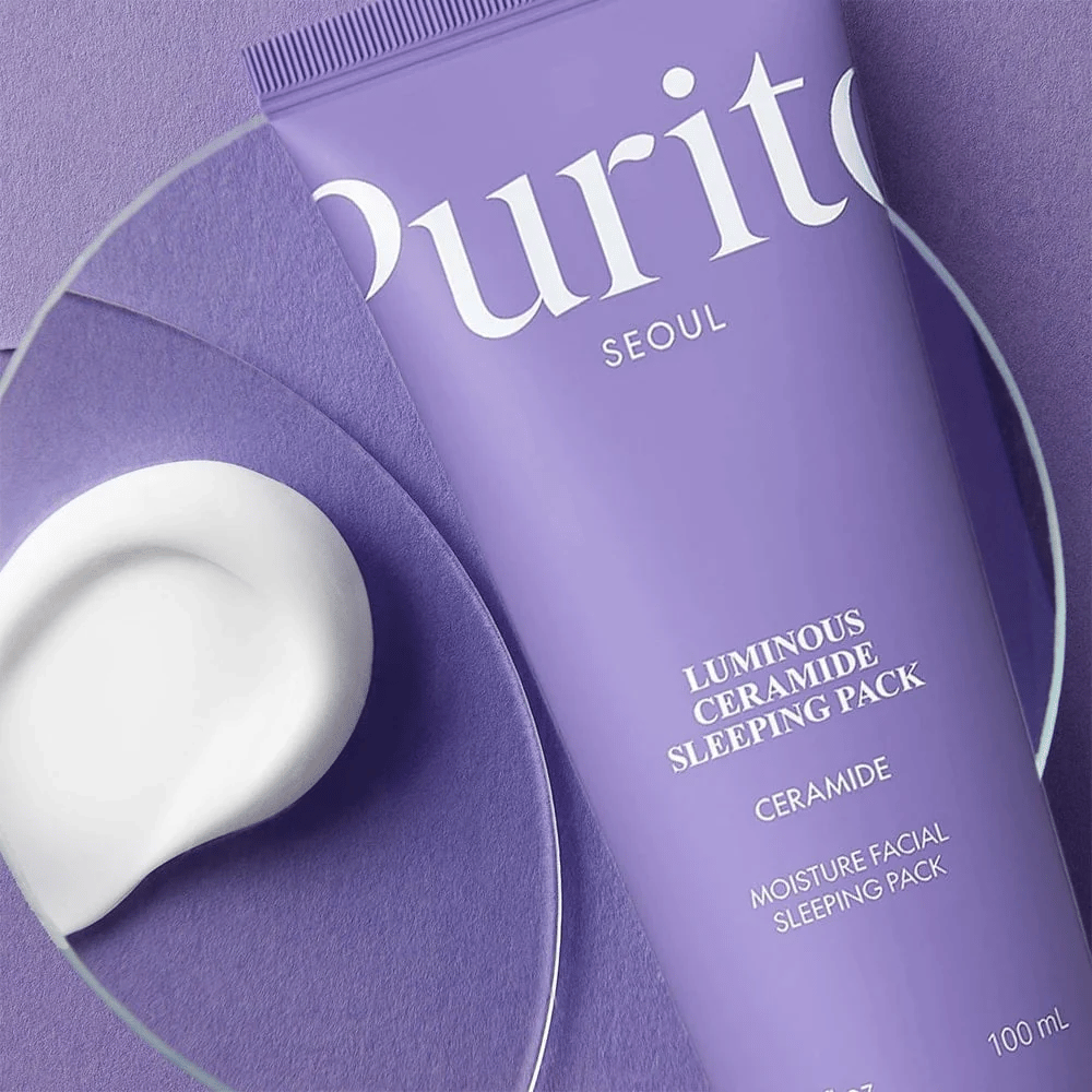 Purito Luminous Ceramide Sleeping Pack 100 ml – ceramidni nočni paket s kremasto teksturo za suho in dehidrirano kožo