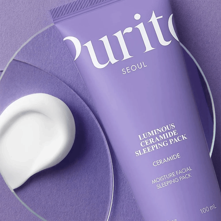 Purito Luminous Ceramide Sleeping Pack 100 ml – ceramidni nočni paket s kremasto teksturo za suho in dehidrirano kožo