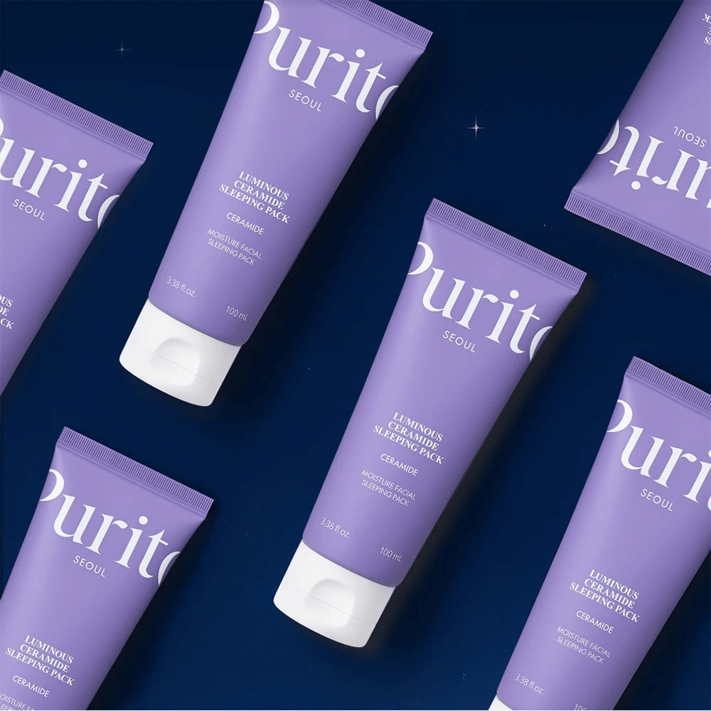 Purito SEOUL Luminous Ceramide Sleeping Pack – vlažilna nočna maska s ceramidi, ki krepi kožno pregrado in daje sijaj
