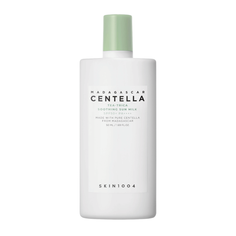 SKIN1004 Madagascar Centella Tea-Trica Soothing Sun Milk SPF50+ PA++++ sončna krema s Centello Asiatica in Tea Tree