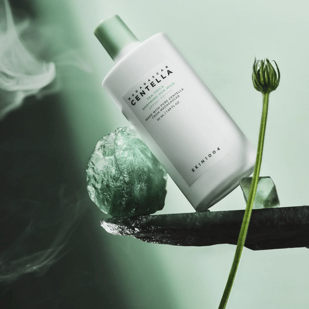 SKIN1004 Madagascar Centella Tea-Trica Soothing Sun Milk SPF50+ PA++++ s Centello Asiatica za občutljivo kožo