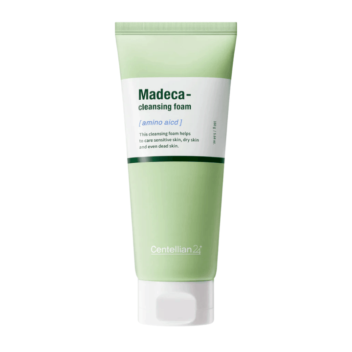 Centellian24 Madeca Amino Acid Cleansing Foam čiščenje obraza – blago korejsko cleansing foam s Centella Asiatica in aminokislinami, ki nežno očistijo kožo in pomagajo ohranjati ravnovesje vlage v koži.