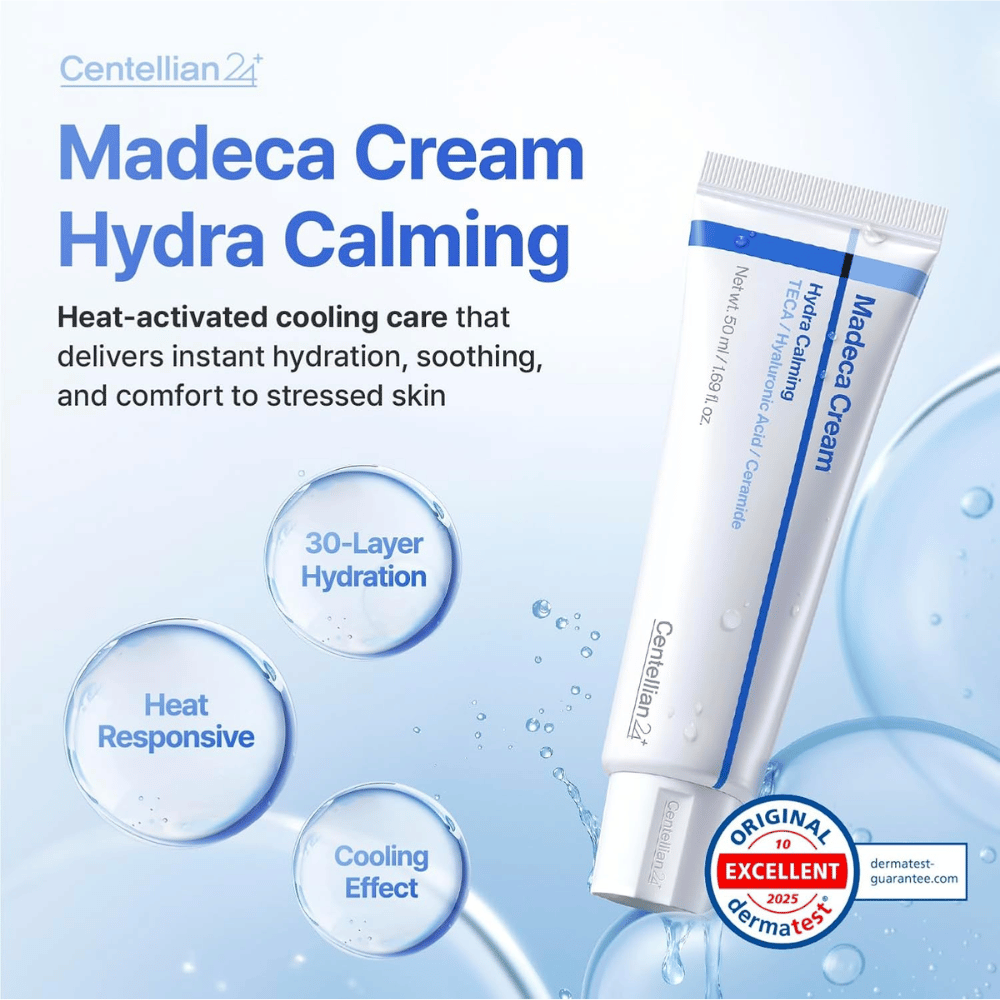 4. Centellian24 Madeca Cream Hydra Calming 50 ml – hladilna krema za obraz s hialuronsko kislino in ceramidi