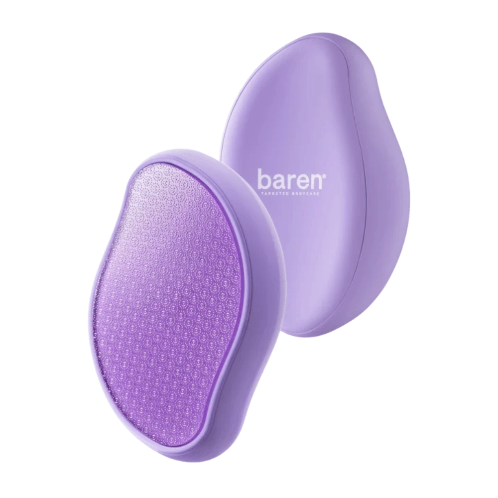 3. Baren Magic Glass Stone Foot File – sprednja in zadnja stran vijolične pile za stopala z brusno površino za mehčanje suhih in hrapavih stopal