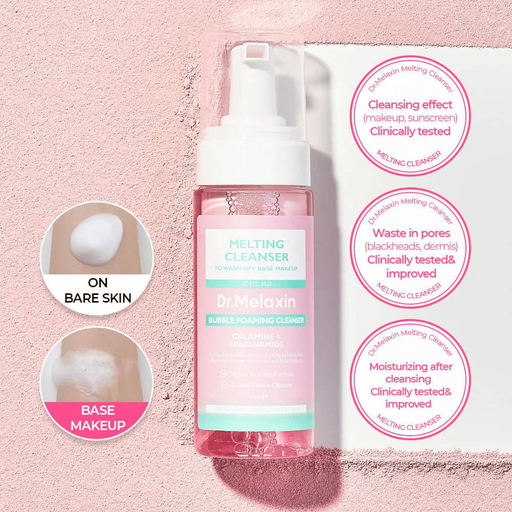 Dr. Melaxin Melting Cleanser z micelarno peno, ki topi ličila in nežno čisti kožo