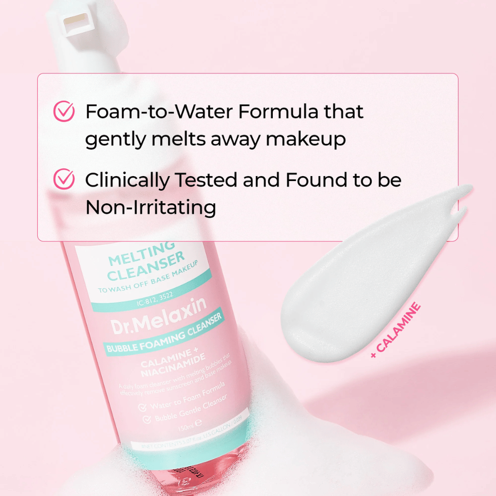 Formula pena-voda v Dr. Melaxin Melting Cleanser učinkovito odstranjuje ličila in nečistoče