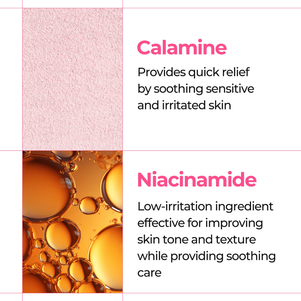 Povečava na kalamin in niacinamid, ki pomirjata občutljivo kožo v Dr. Melaxin Melting Cleanser