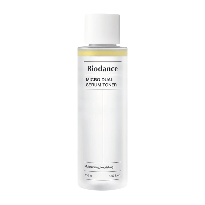 Biodance Micro Dual Serum Toner 150 ml – vlažilna in hranilna korejska tonik za obraz z dvofaznim serumom za okrepitev kožne pregrade