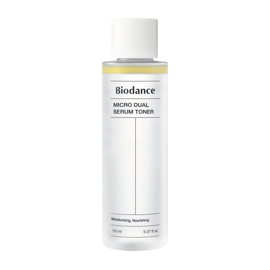 Biodance Micro Dual Serum Toner 150 ml – vlažilna in hranilna korejska tonik za obraz z dvofaznim serumom za okrepitev kožne pregrade