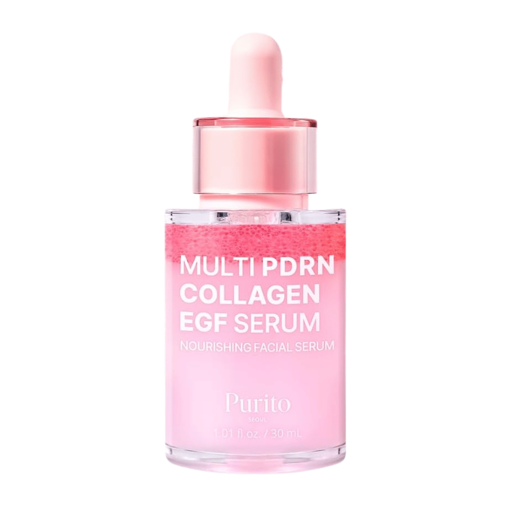 Purito Multi PDRN Collagen EGF Serum 30 ml – korejski serum za obraz z PDRN, kolagenom in EGF.