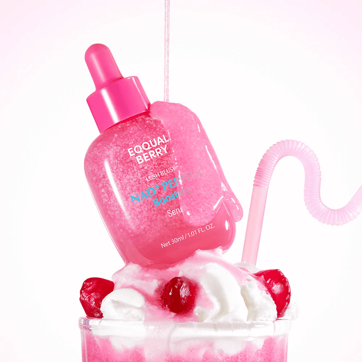 EqualBerry Lush Blush NAD+ Peptide Boosting Serum z peptidi – vlažilni in učvrstitveni obrazni serum 30 ml