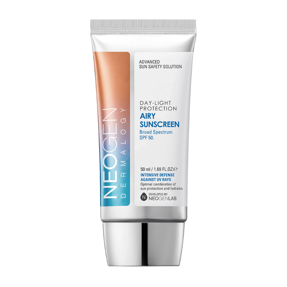 Neogen Dermalogy Day-Light Protection Airy Sunscreen SPF50 50ml – lahka sončna krema s širokim spektrom UV-zaščite in vlažilno formulo.