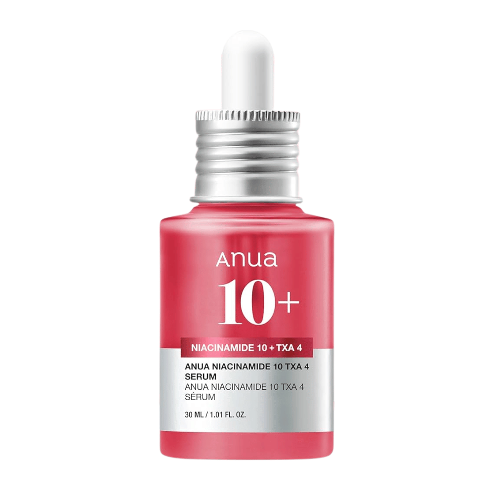 Anua Niacinamide 10% + TXA 4% Serum je močan, brezdišaven serum, ki uravnava ton kože, zmanjšuje neenakomernosti in daje sijoč videz.