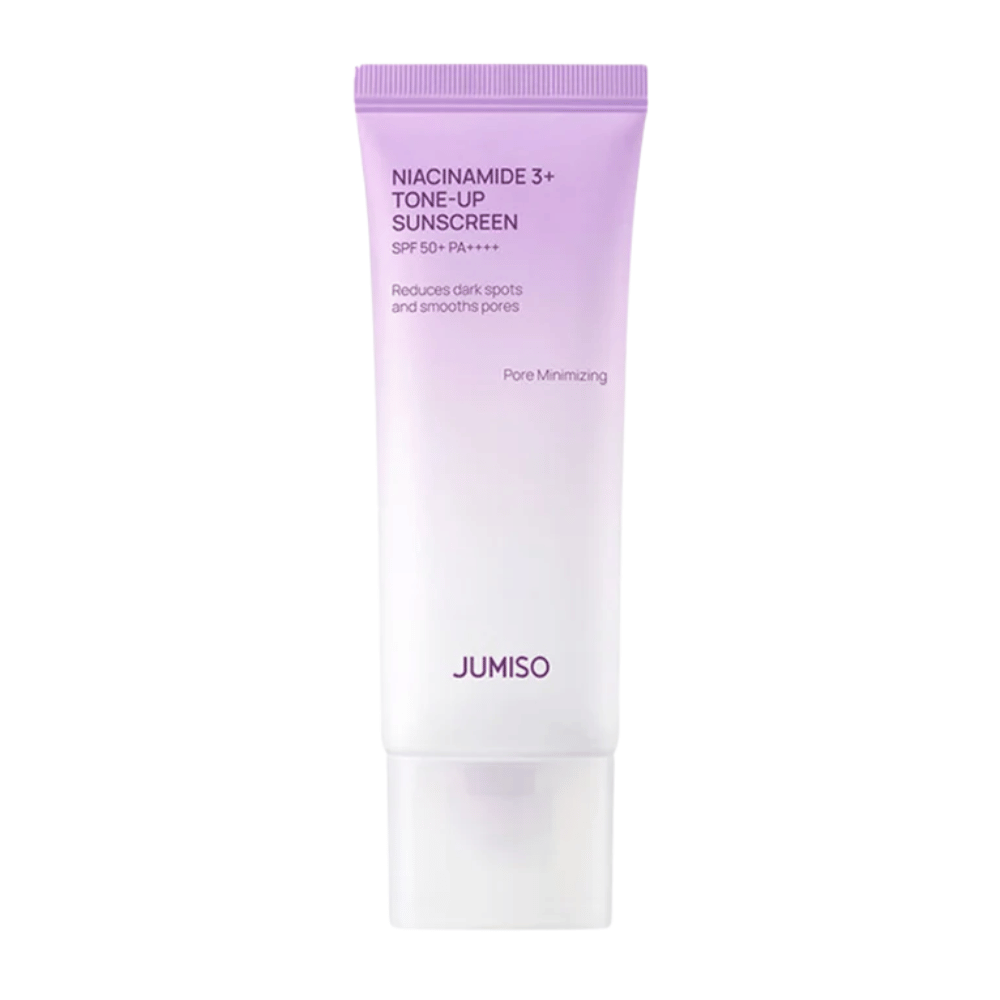 JUMISO Niacinamide 3+ Tone-Up Sunscreen SPF50+ PA++++ 50 ml – korejska krema za sončenje z niacinamidom za UV-zaščito, enakomeren ten kože in sijaj.