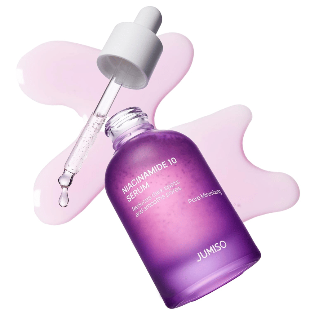 Jumiso Niacinamide 10 Serum s pipeto. Serum vsebuje 10 % niacinamida, ki zmanjšuje temne lise, uravnava sebum in izboljšuje pore.