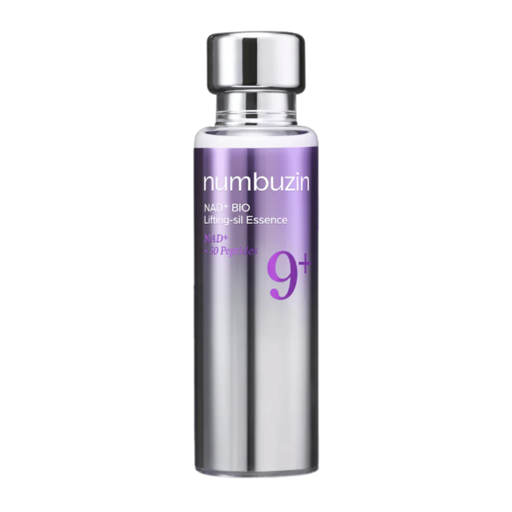 Numbuzin No.9 NAD+ Bio Lifting-sil Essence – korejska lifting esenca, ki izboljša elastičnost kože in zagotavlja enakomernejši, bolj poln ton kože.