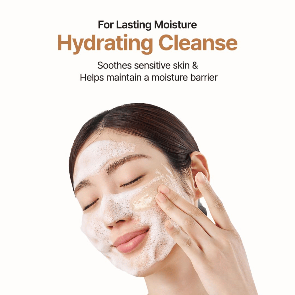 Purito Oat In Gentle Exfoliating Face Cleanser – pomirjujoče in vlažilno čistilo z ovsom za občutljivo in suho kožo