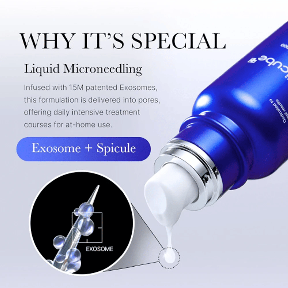 
Medicube One Day Exosome Shot Pore Ampoule 2000 ponuja tehnologijo "Liquid Microneedling", ki združuje 15M patentiranih eksosomov in spikulnih komponent. Izdelek prodre globoko v pore za intenzivno domačo terapijo, spodbuja obnovo kože in izboljšuje teksturo.