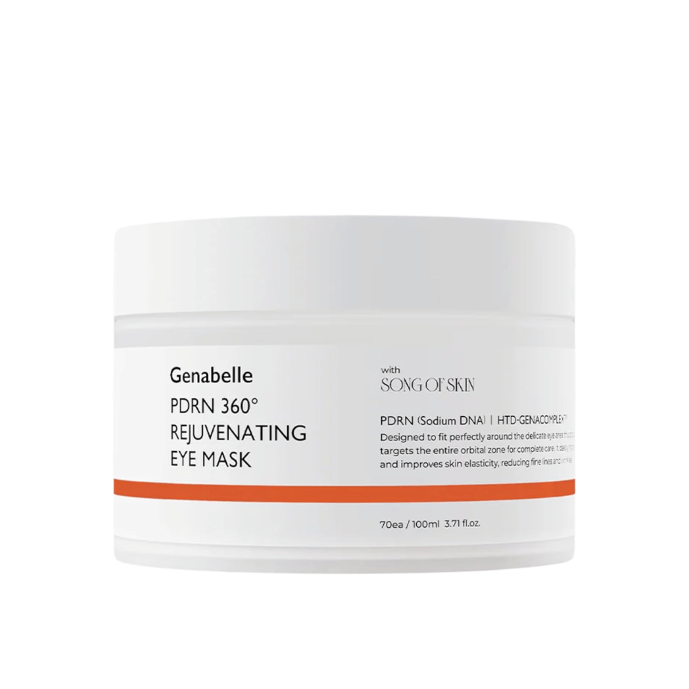 Genabelle PDRN 360° Rejuvenating Eye Mask z PDRN in 360-stopinjsko hidrogelno masko za intenzivno vlaženje in nego celotnega predela okoli oči.
