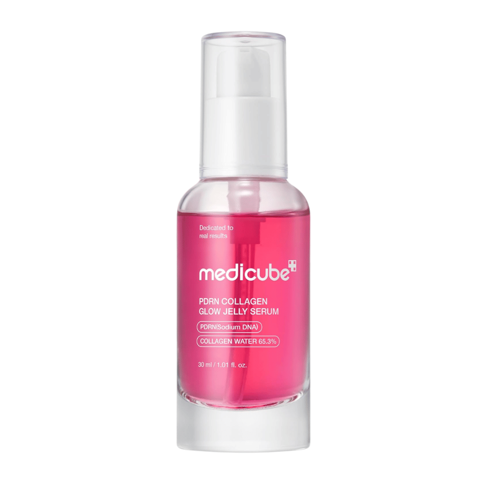 Medicube PDRN Collagen Glow Jelly Serum 30 ml v steklenički s pumpico za vlaženje, sijaj in izboljšano elastičnost kože
