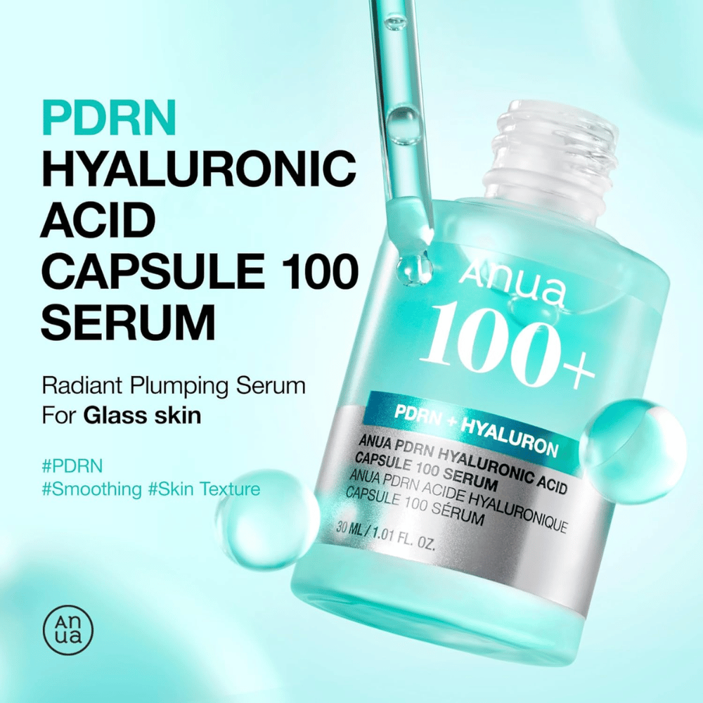 Anua PDRN Hyaluronic Acid Capsule 100 Serum je vlažilni serum za sijoč videz "steklene kože". Vsebuje PDRN in hialuronsko kislino za izravnavo teksture kože in intenzivno vlaženje. Popolno za obnovo elastičnosti in mehkobe kože!