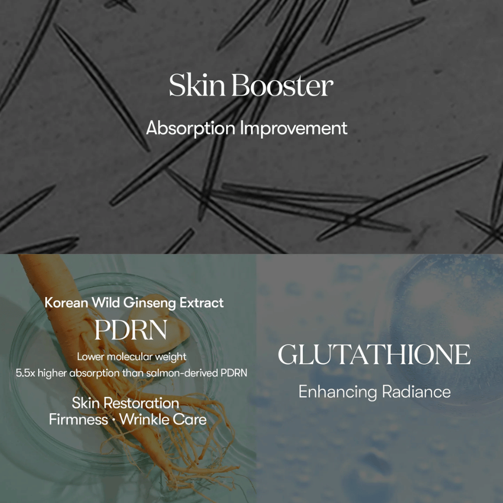 VT Cosmetics PDRN Reedle Shot 100 skin booster z ginsengom PDRN in glutationom, ki krepi kožno bariero ter povečuje sijaj in elastičnost