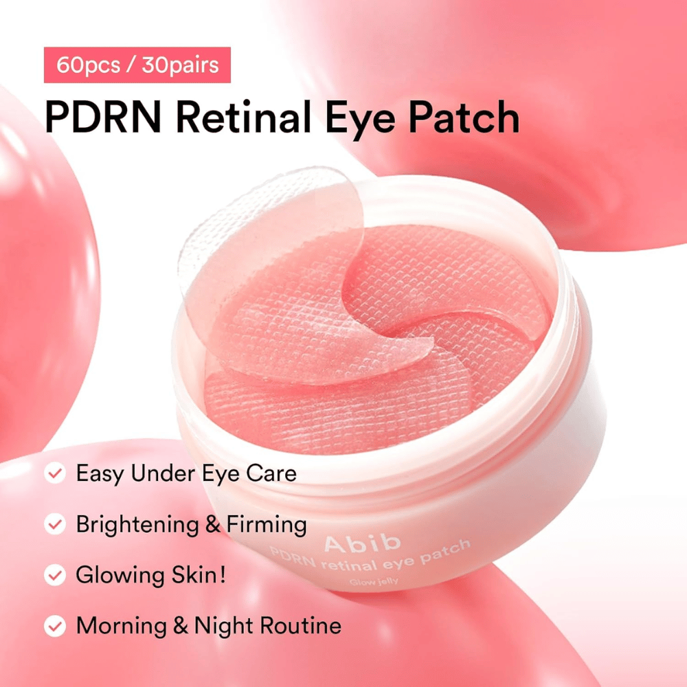 Abib PDRN Retinal Eye Patch Glow Jelly 60 obližev za vlaženje, zategovanje in sijaj – popolno za jutranjo in večerno rutino.