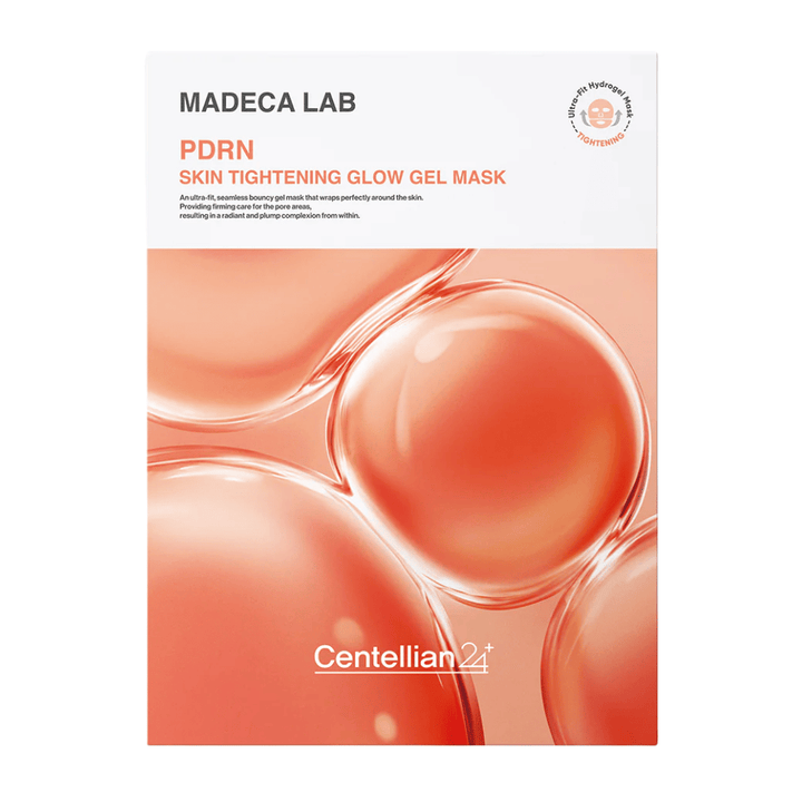 MADECA LAB PDRN Skin Tightening Glow Gel Mask iz Centellian24 – korejska gel maska s tehnologijo PDRN za čvrstejšo kožo, sijaj in izboljšano elastičnost kože.