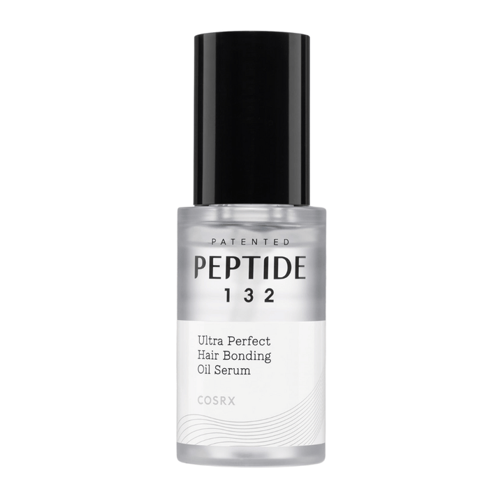 Slika izdelka COSRX Peptide 132 Ultra Perfect Hair Bonding Oil Serum – obnovitveno olje za lase, ki krepi in daje sijaj.