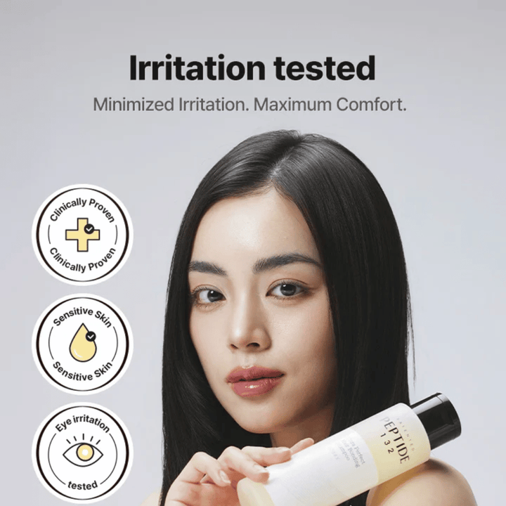 COSRX Peptide 132 Shampoo – klinično testiran za občutljivo kožo in oči, zmanjšuje draženje in zagotavlja maksimalno udobje.