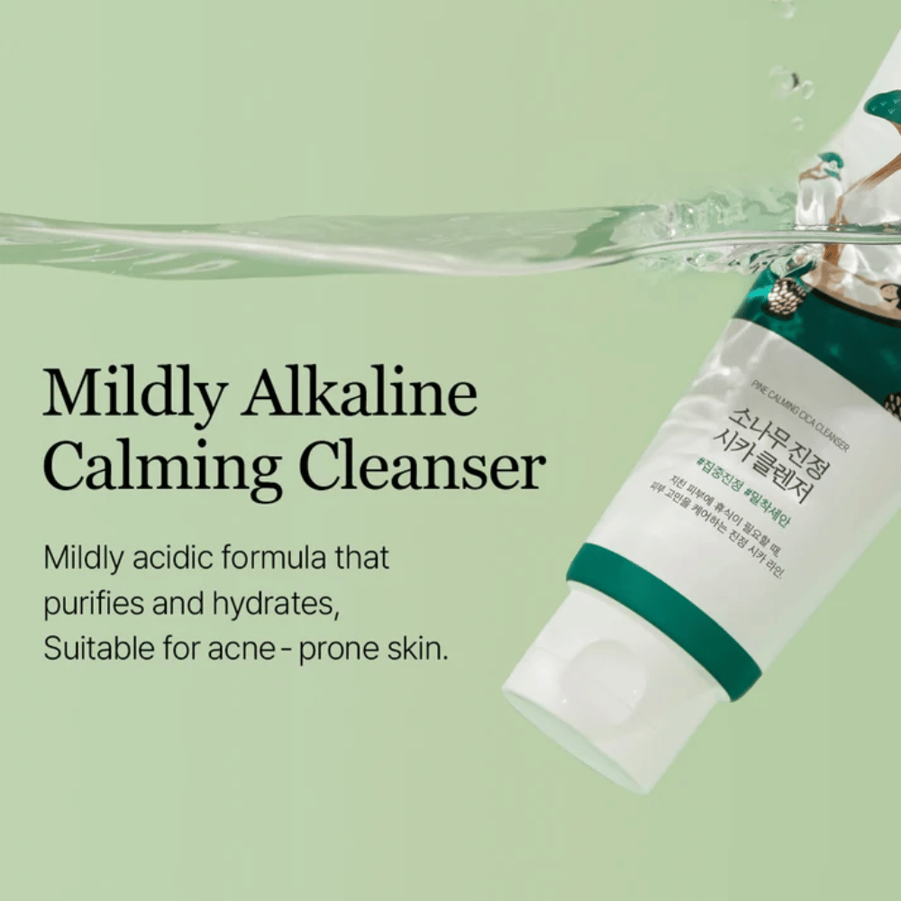 ROUND LAB Pine Calming Cica Cleanser – nežno čistilo za obraz, ki kožo očisti in navlaži