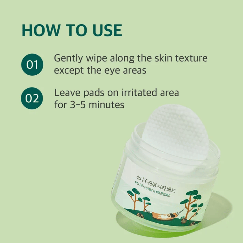 ROUND LAB Pine Calming Cica Pad – kako uporabljati blazinice za pomiritev in nego kože