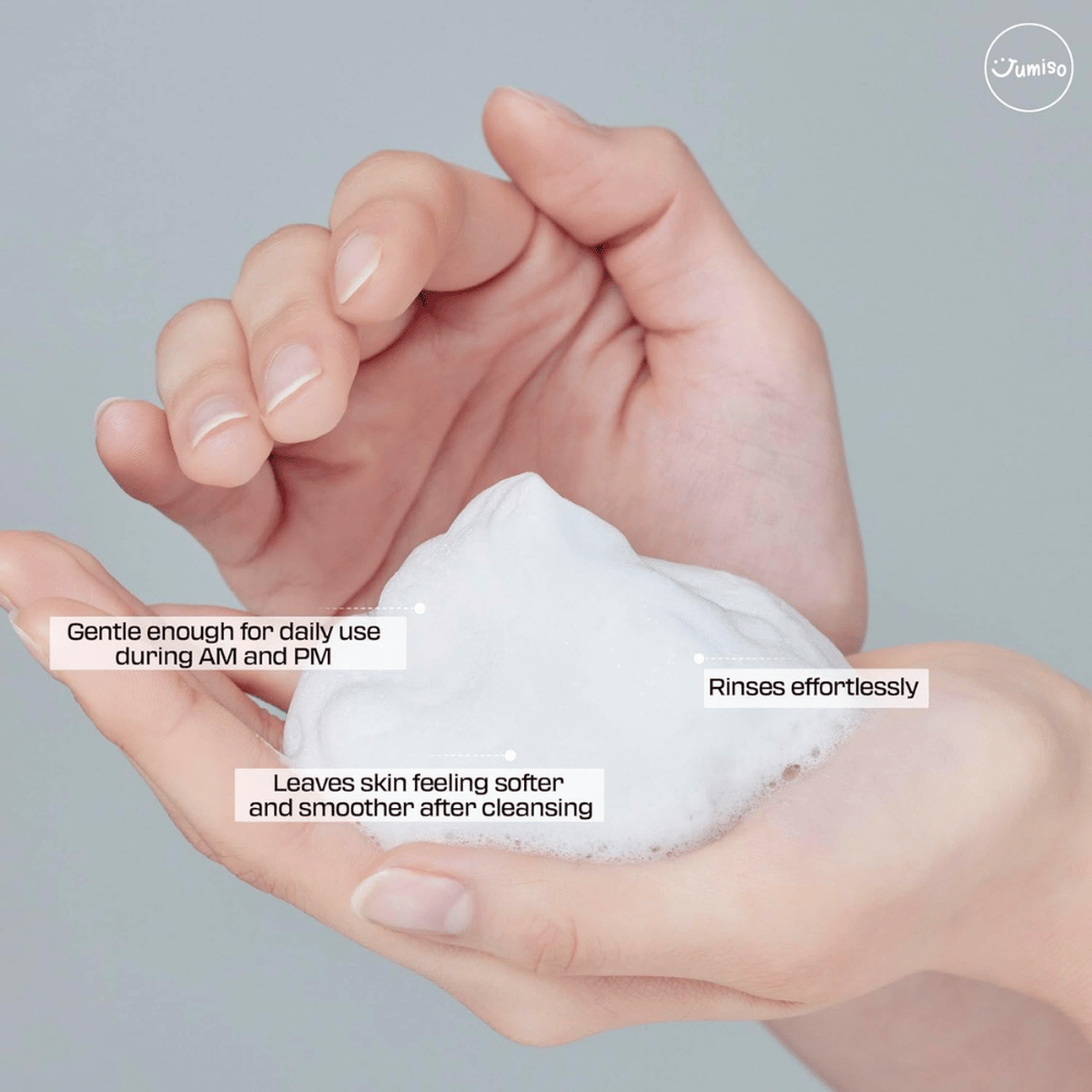 Jumiso Pore Purifying Salicylic Acid Foaming Cleanser – blago čistilo za obraz z nizkim pH in salicilno kislino, ki čisti pore in je primerno za vsakodnevno uporabo zjutraj in zvečer