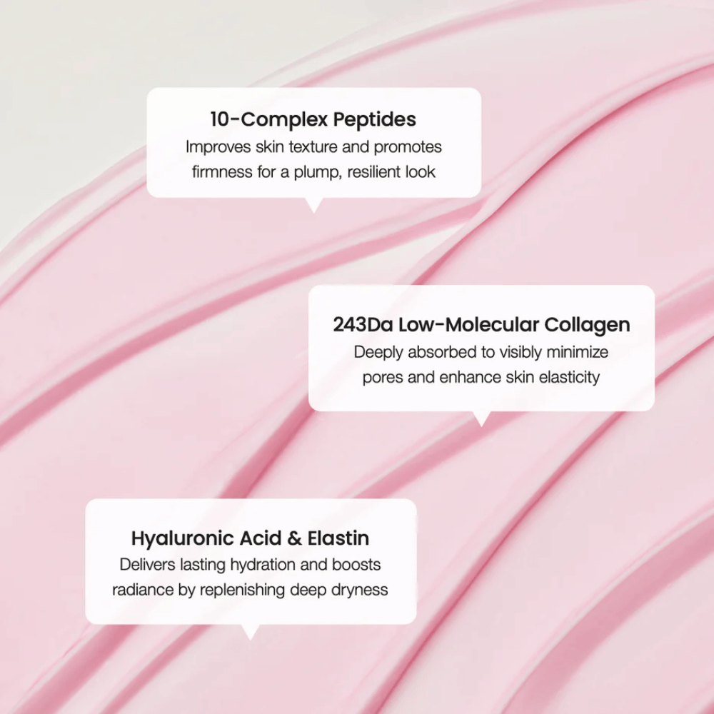 Biodance Collagen Peptide Cream z 10-kompleksnimi peptidi, nizkomolekularnim kolagenom in hialuronsko kislino za izboljšano elastičnost in globinsko vlaženje