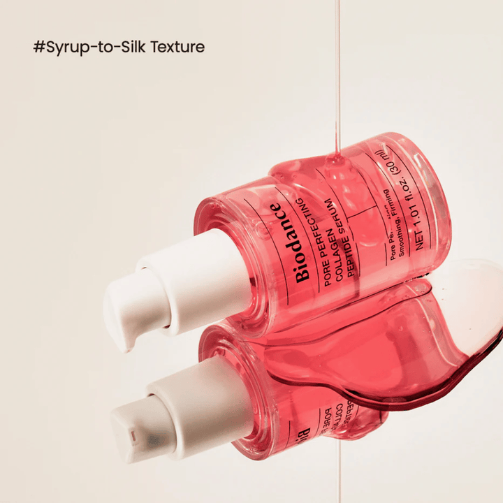 Biodance Pore Perfecting Collagen Peptide Serum s svilnato teksturo – vlažilno in učvrstitveno serum.