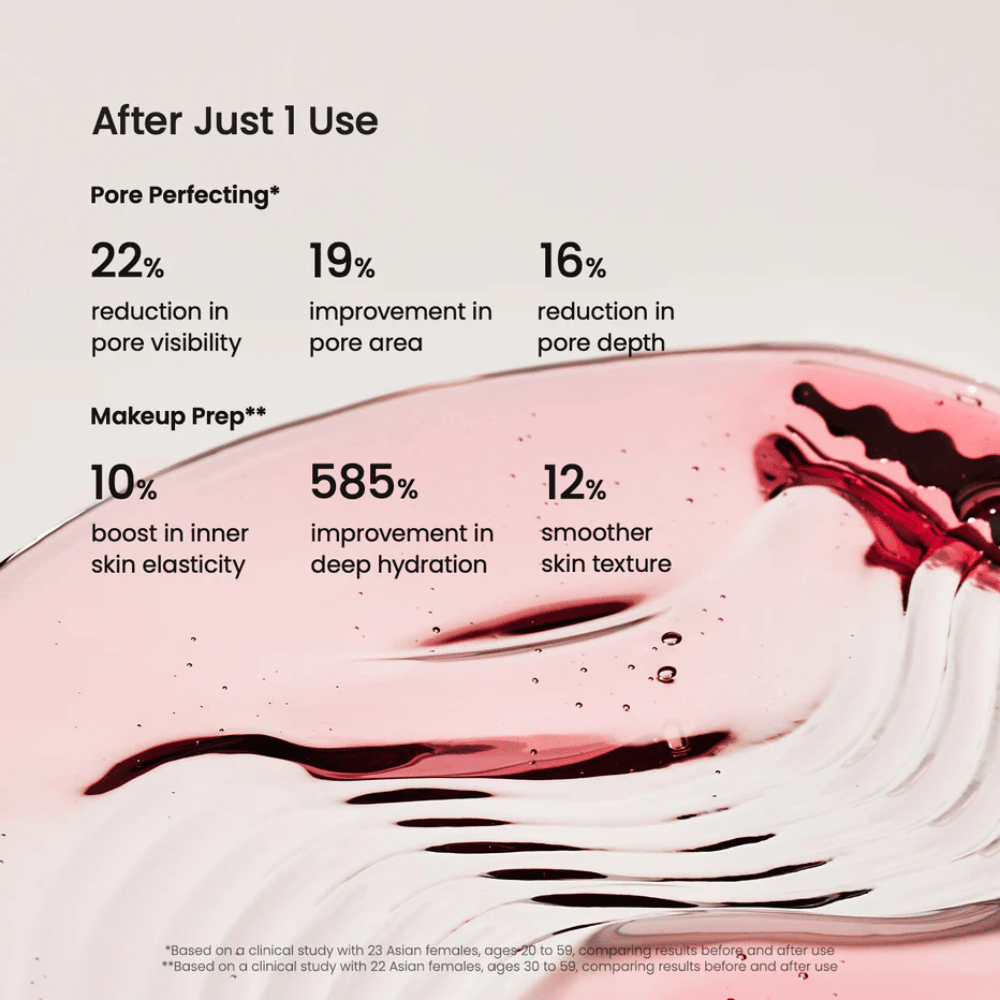 Klinični rezultati Biodance Collagen Peptide Serum – zmanjšana velikost por in izboljšana elastičnost kože.