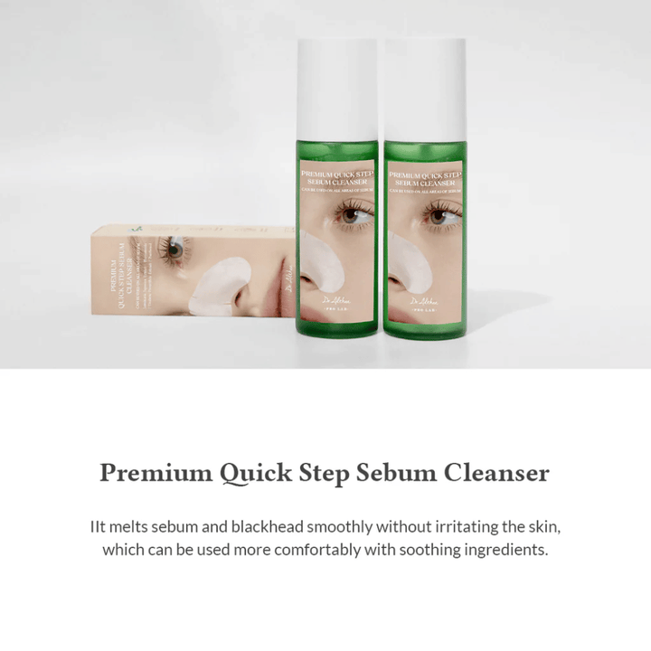 Dr. Althea Premium Quick Step Sebum Cleanser – učinkovito čiščenje sebuma, ki raztopi sebum in nečistoče, hkrati pa ohranja kožo navlaženo in uravnoteženo.