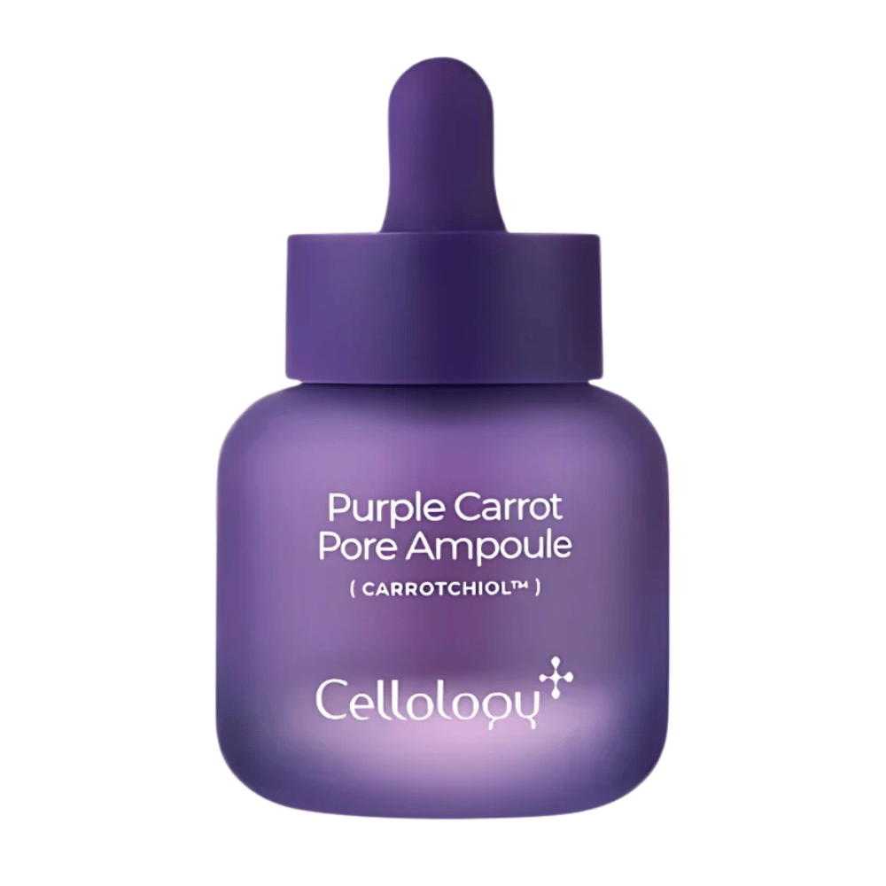 Cellology Purple Carrot Pore Ampoule s Carrotchiolom – korejska ampula za nego por in bolj enakomerno teksturo kože.