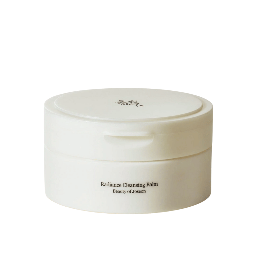 Slika izdelka Beauty of Joseon Radiance Cleansing Balm v beli embalaži – oljni čistilec za čisto in jasno kožo.