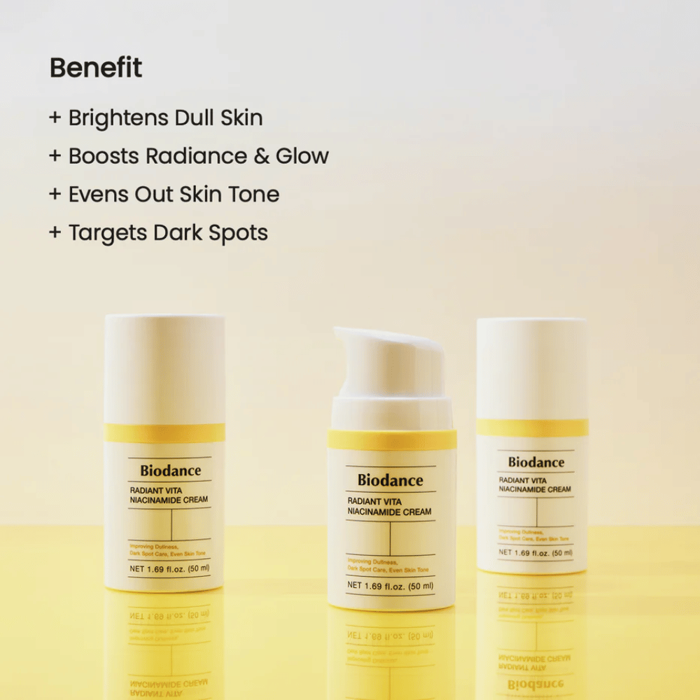 Biodance Radiant Vita Niacinamide Cream trio – krema za obraz za sijaj in pigmentacijo