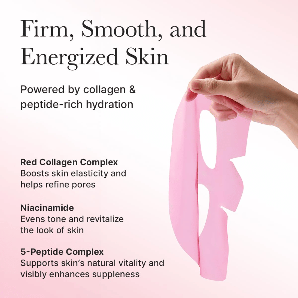 Prednosti Arencia Red Collagen Jello Mask – obogatena z rdečim kolagenom, niacinamidom in peptidi, ki krepijo elastičnost, izravnavajo ten kože in dajejo energijo koži.