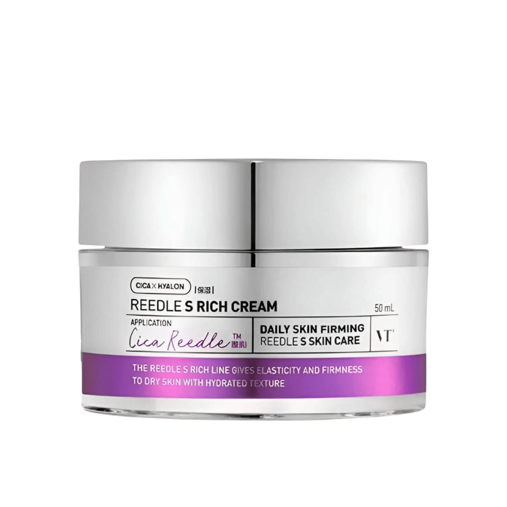 VT Cosmetics Reedle Shot Lifting Cream 50 ml s peptidi in hialuronsko kislino, ki krepijo kožno bariero ter zagotavljajo čvrstejšo in bolj gladko kožo.